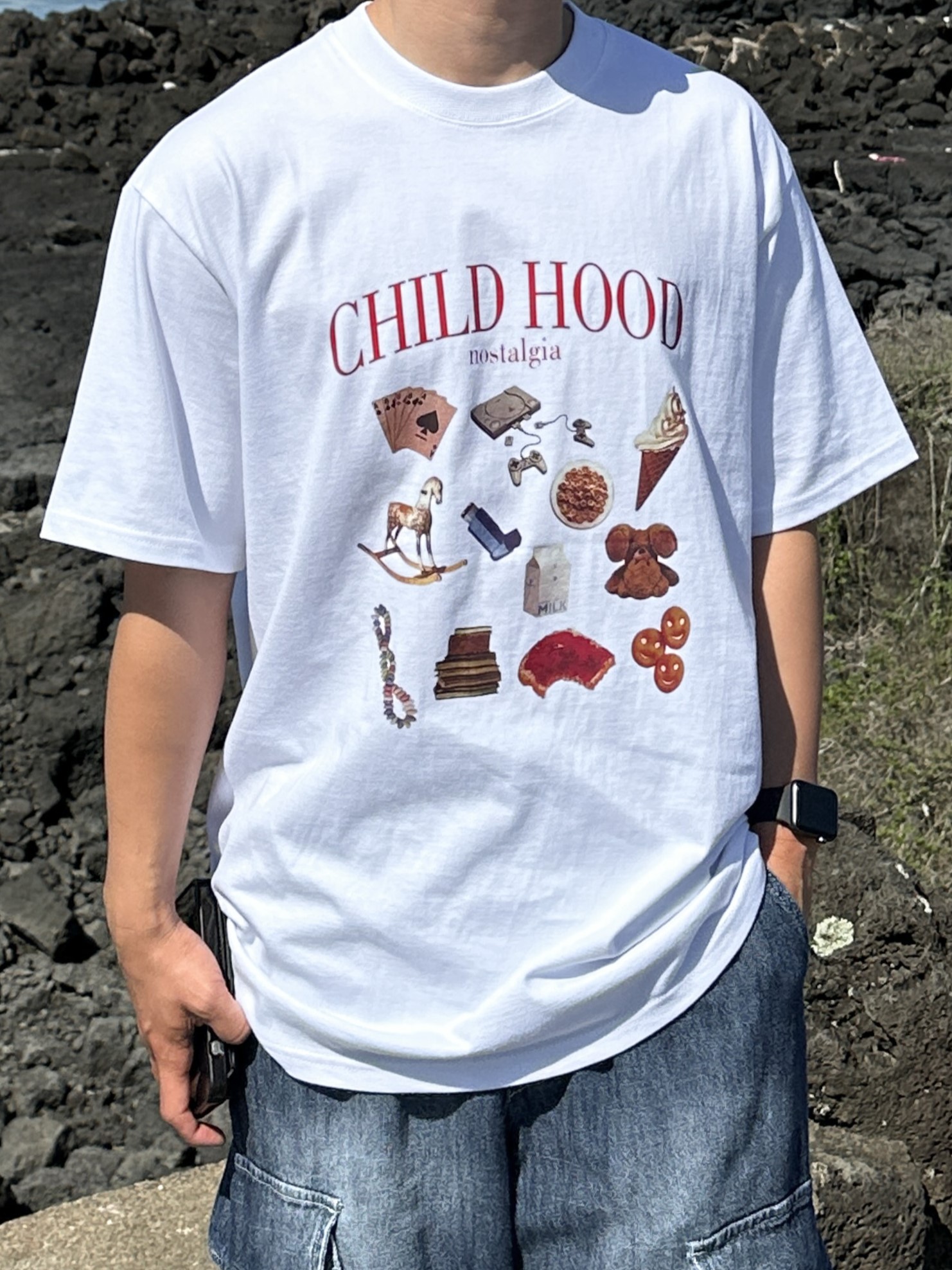 CHILD HOOD half sleeve (3color)