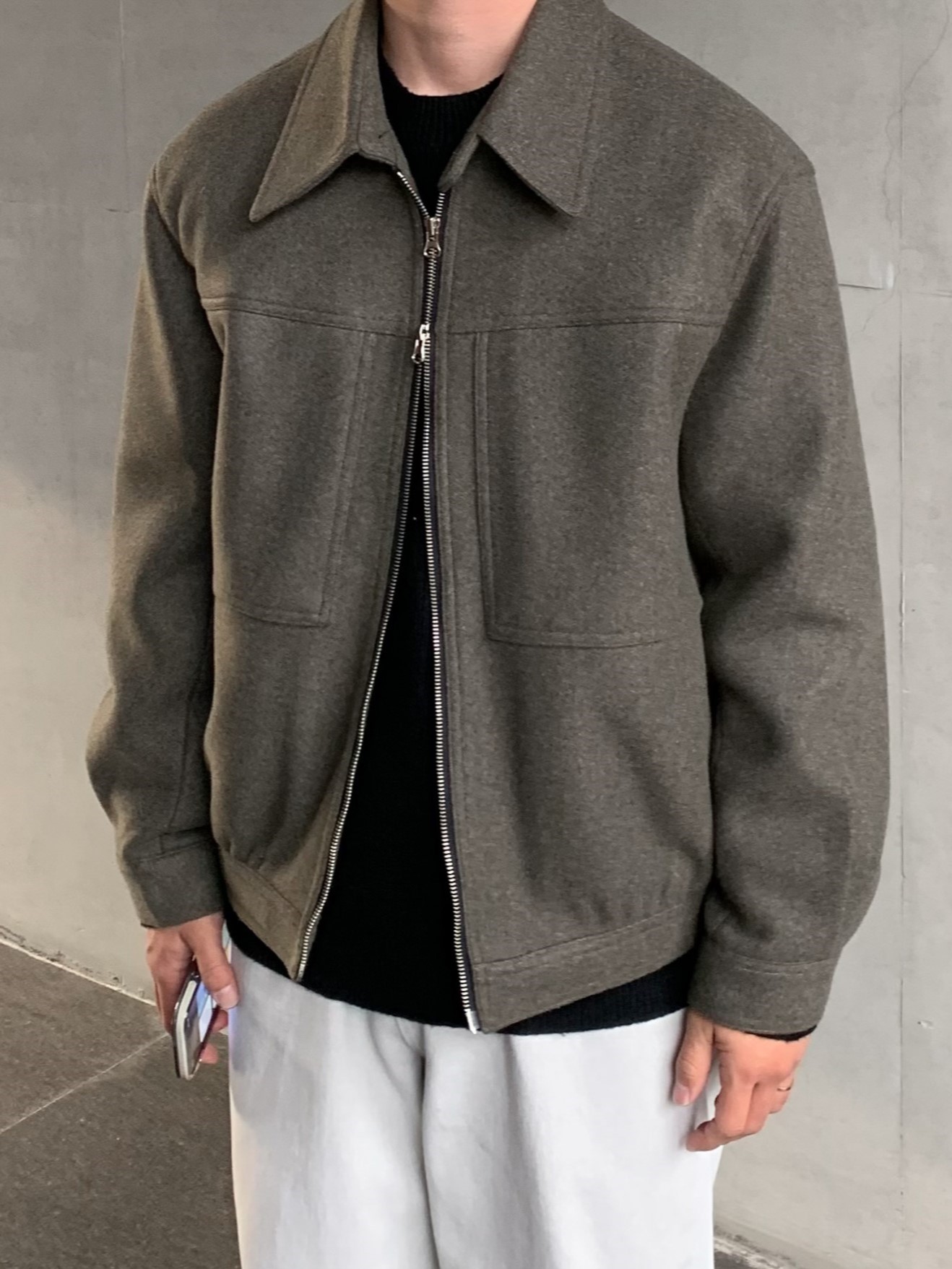 minimal wool jacket (2color)