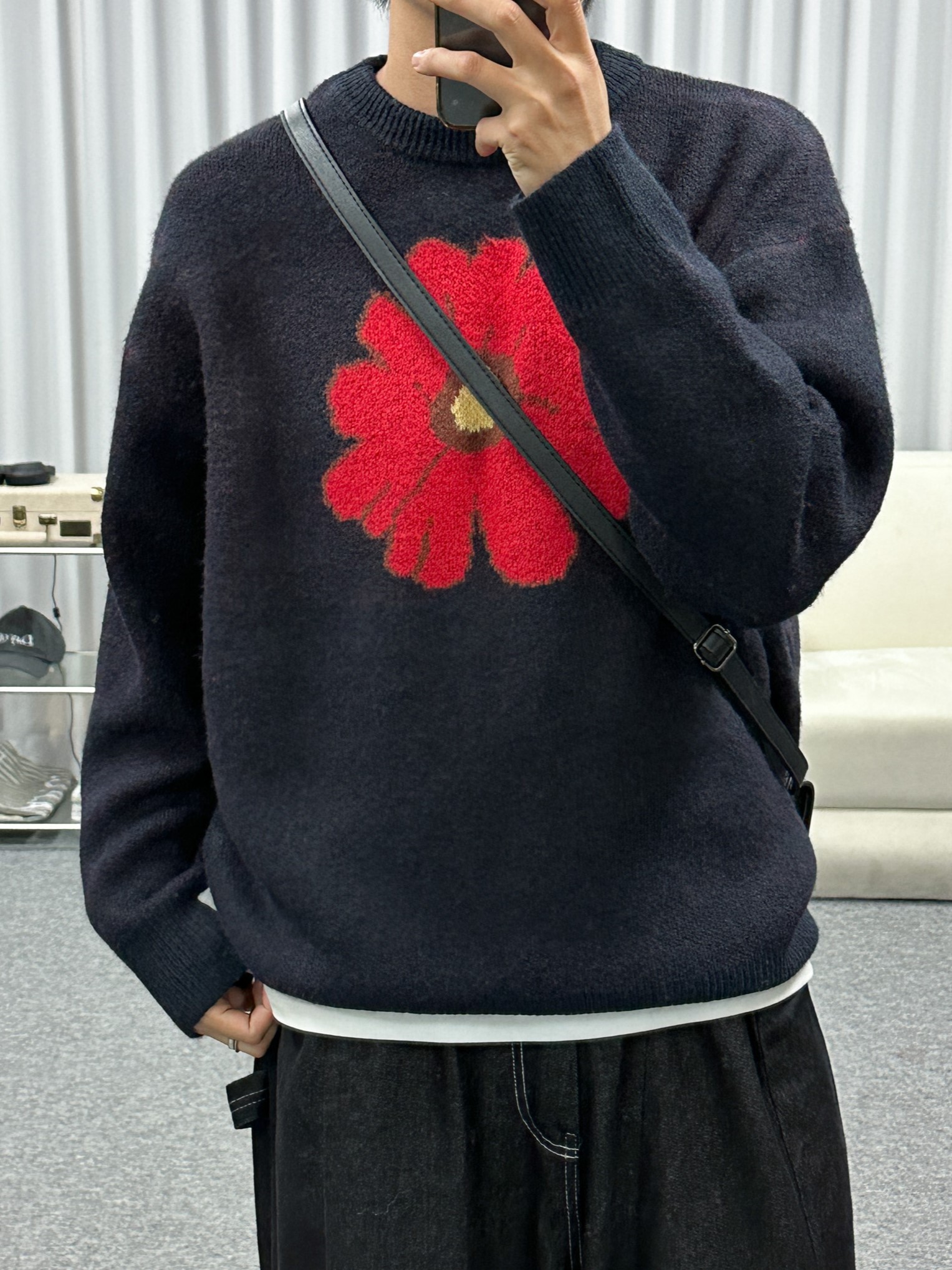 flower round knit (3color)