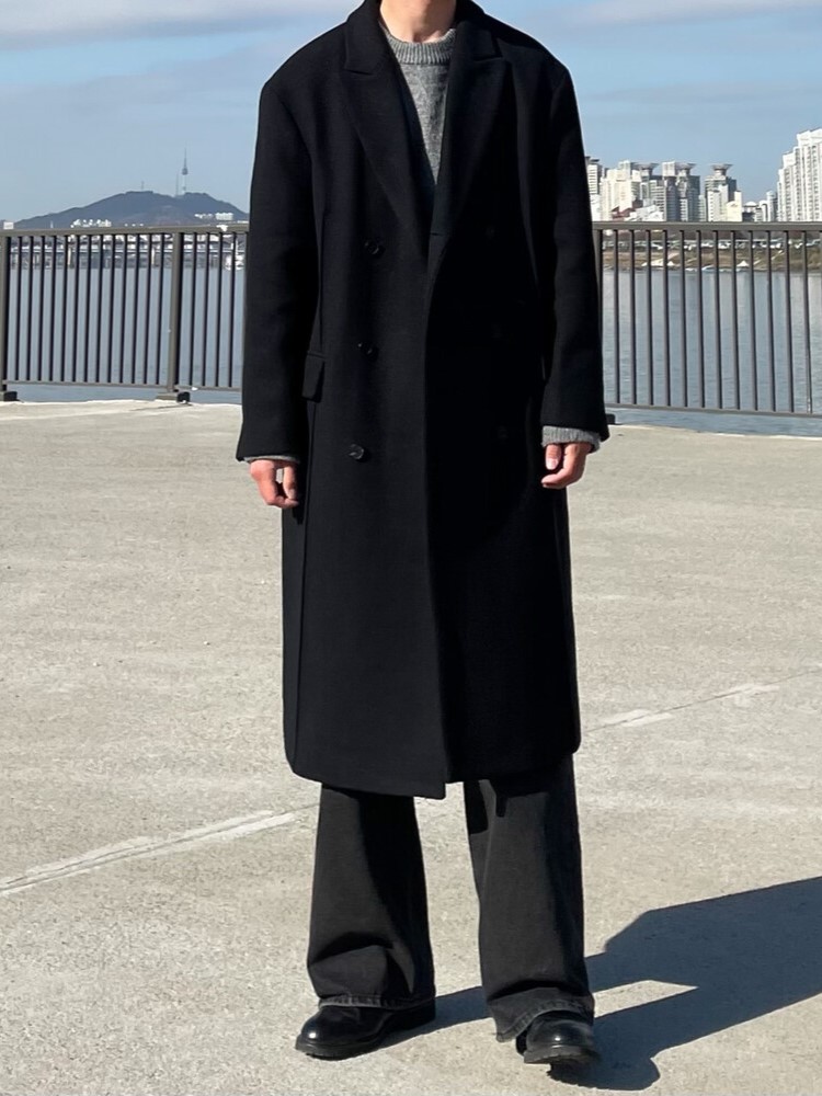 cashmere double coat (4color)