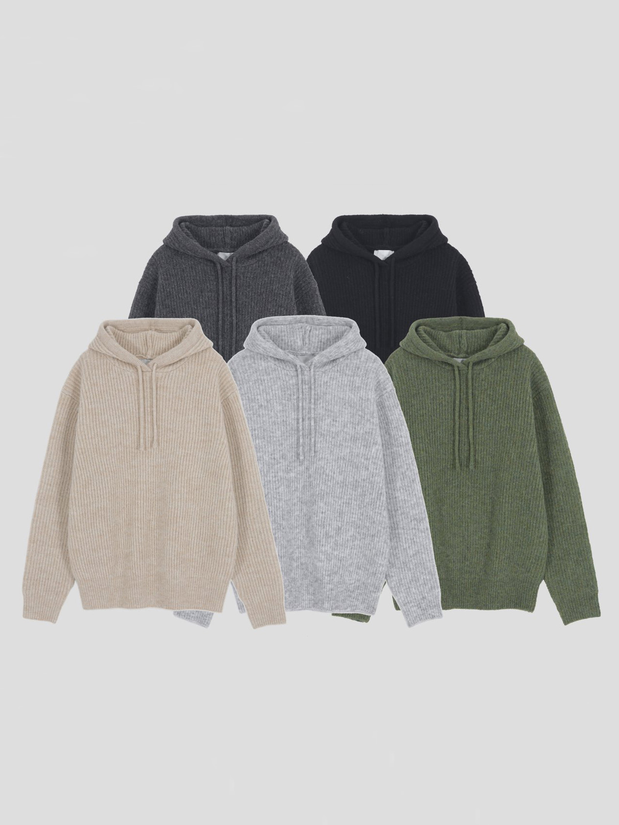 end recycle hoodie knit (5color)