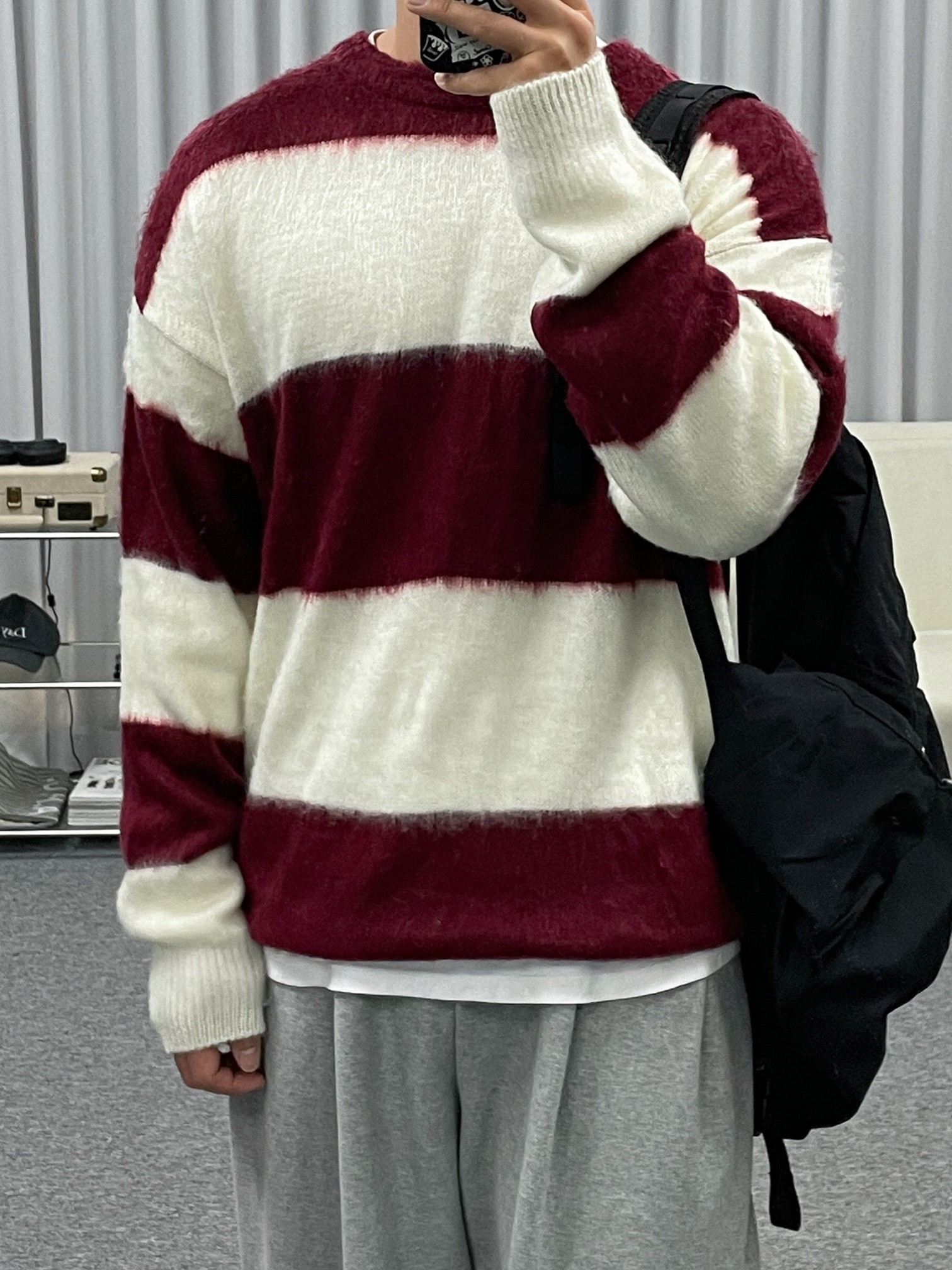 soft stripe mohair knit (5color)