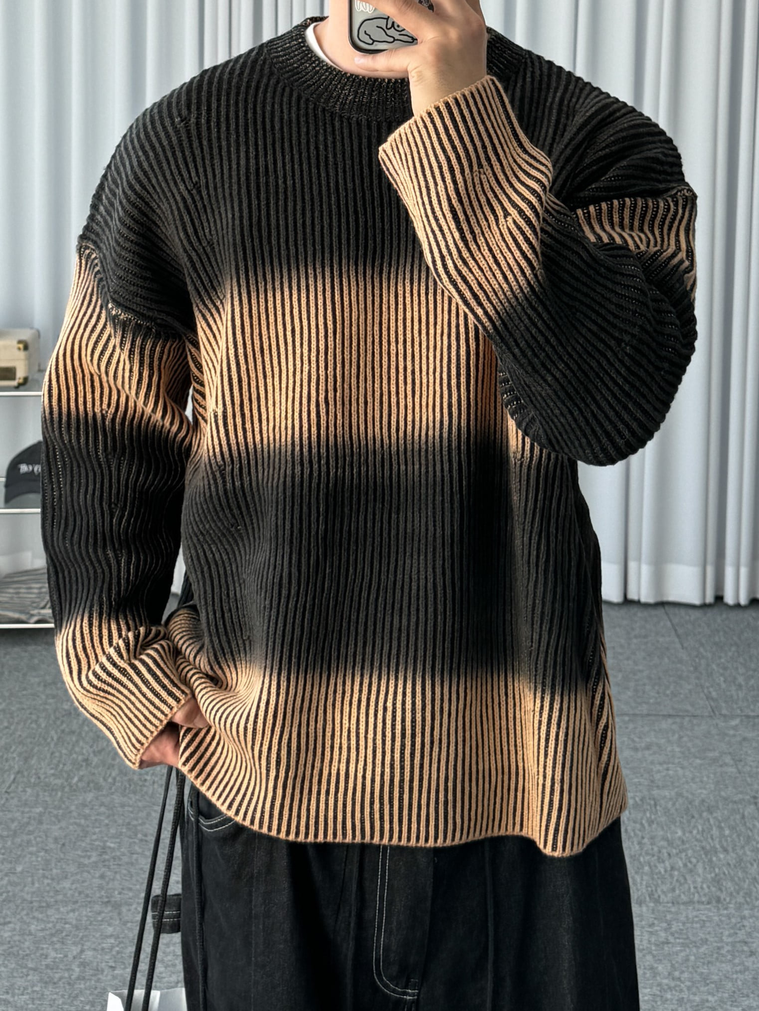 two tone gradation knit (3color)