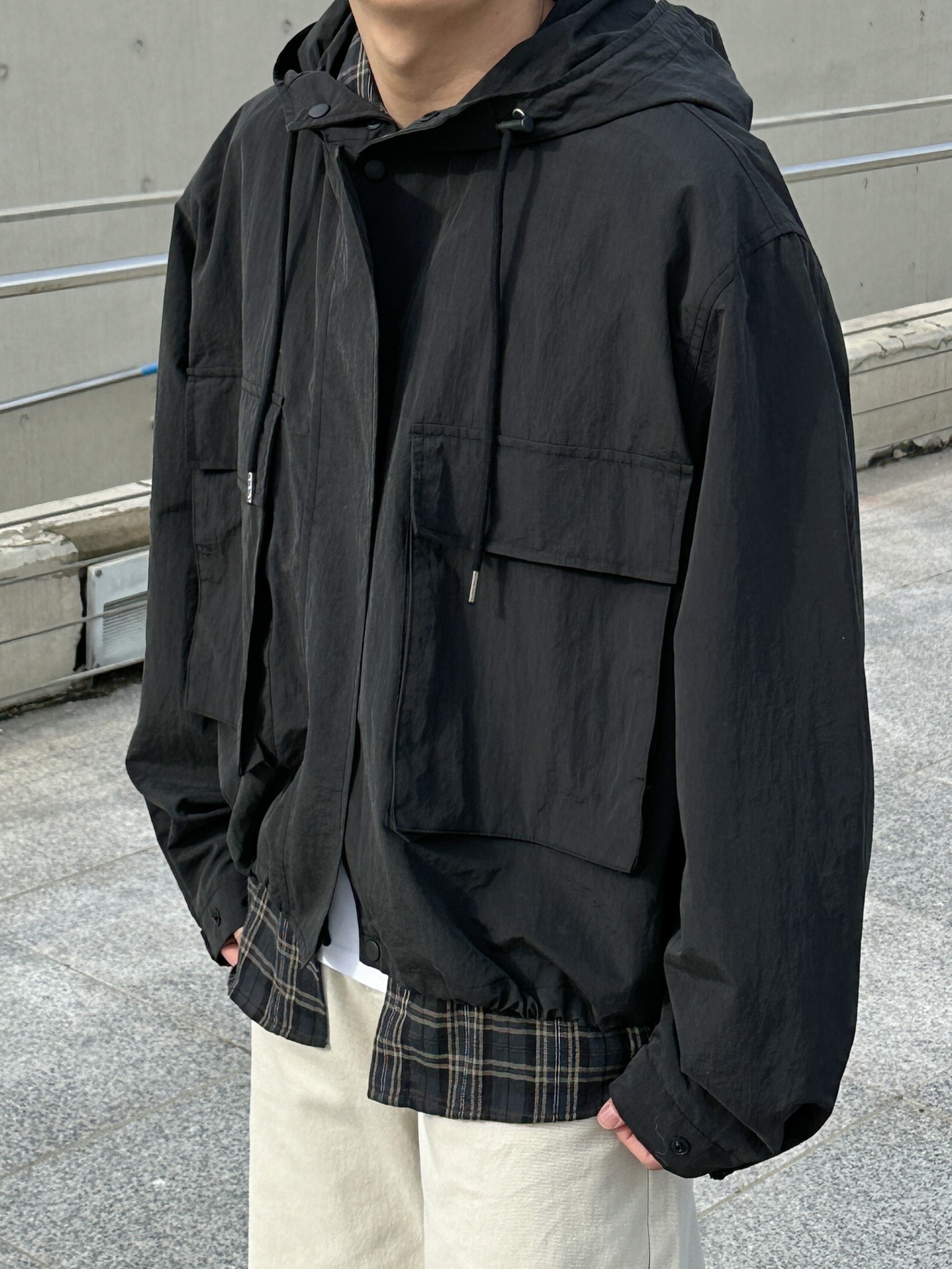 누스 후드 야상 자켓 (3color)