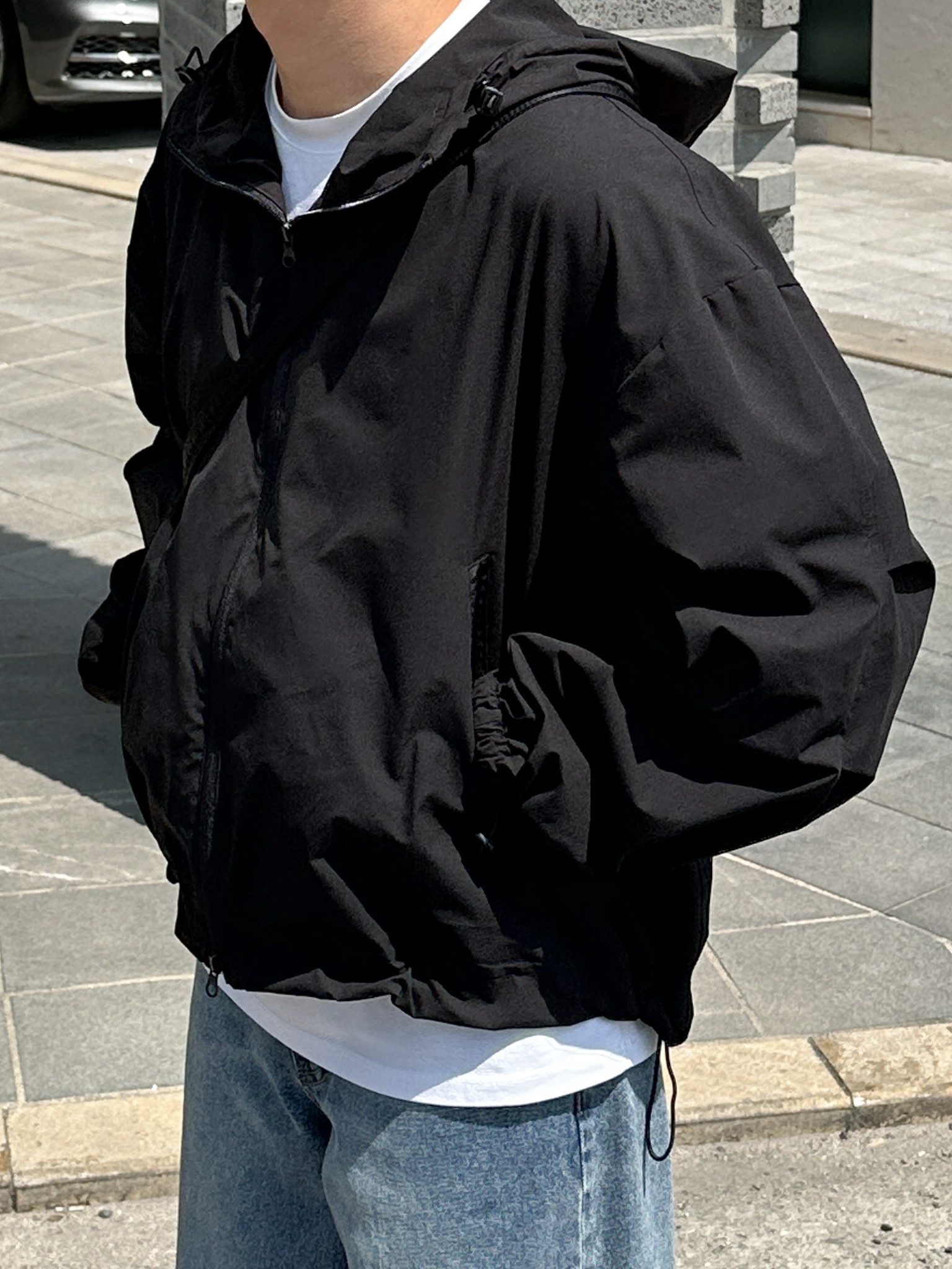 basic hoodie cap windbreaker (4color)