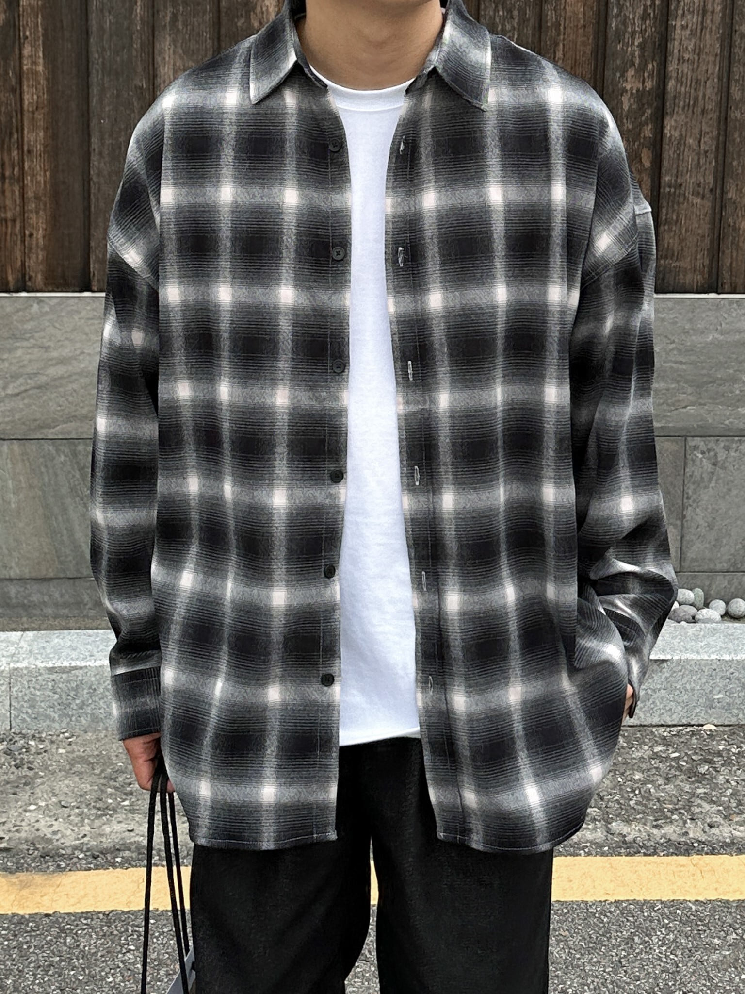 ANT relaxed flannel check shirt (2color)