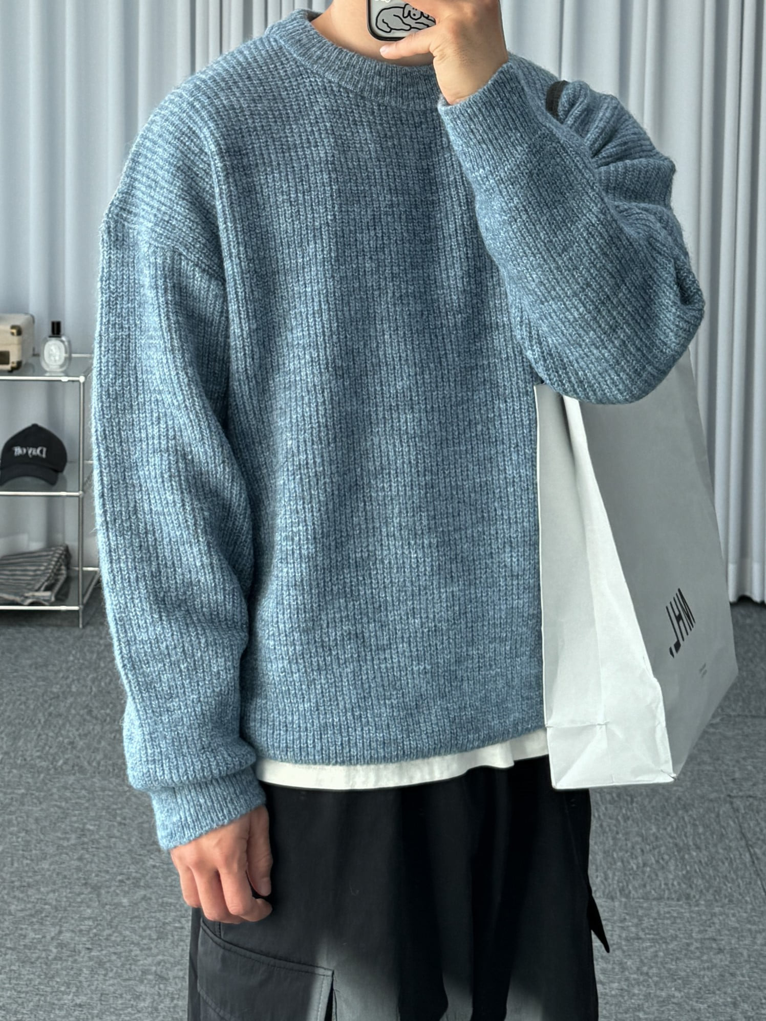 bokashi wool hachi round knit (4color)